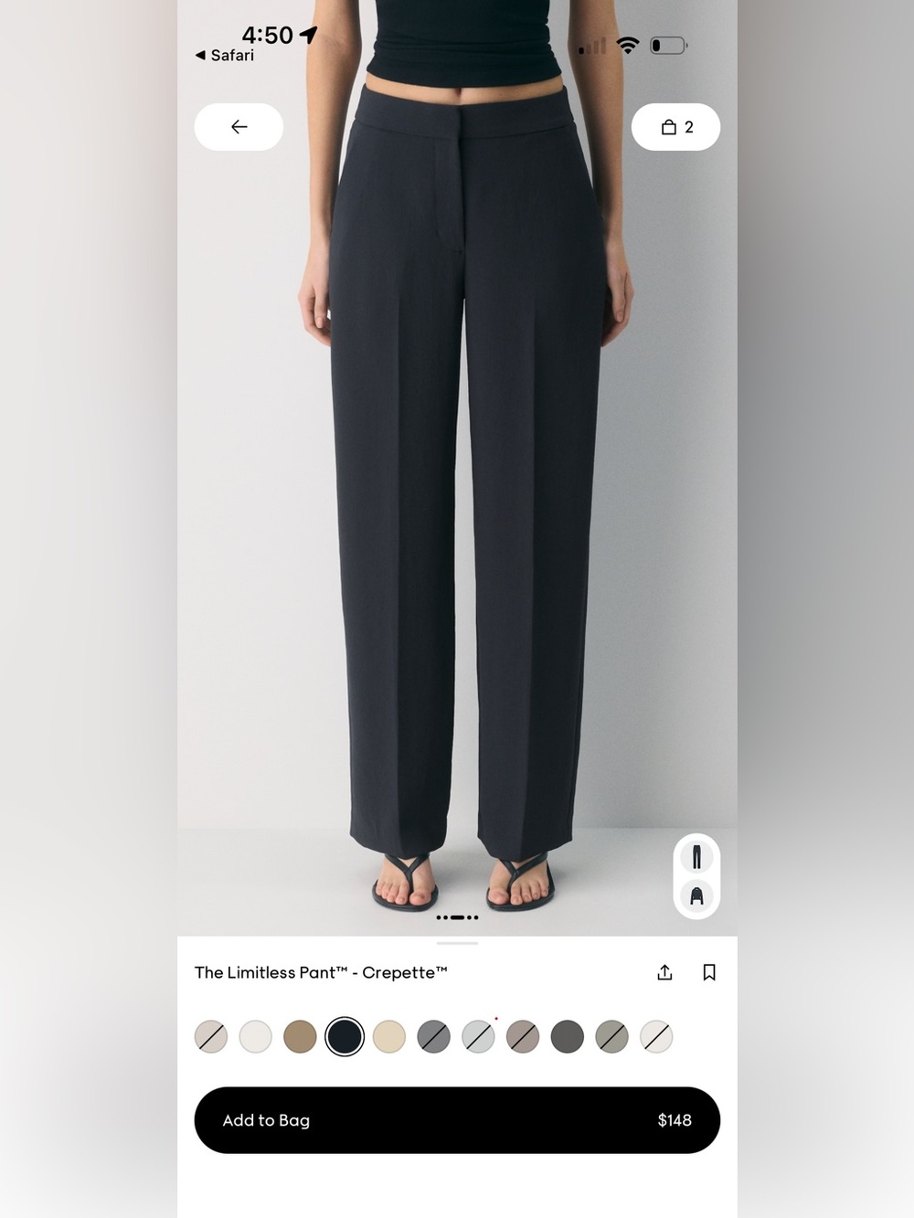 Aritzia limitless trouser pant size four
